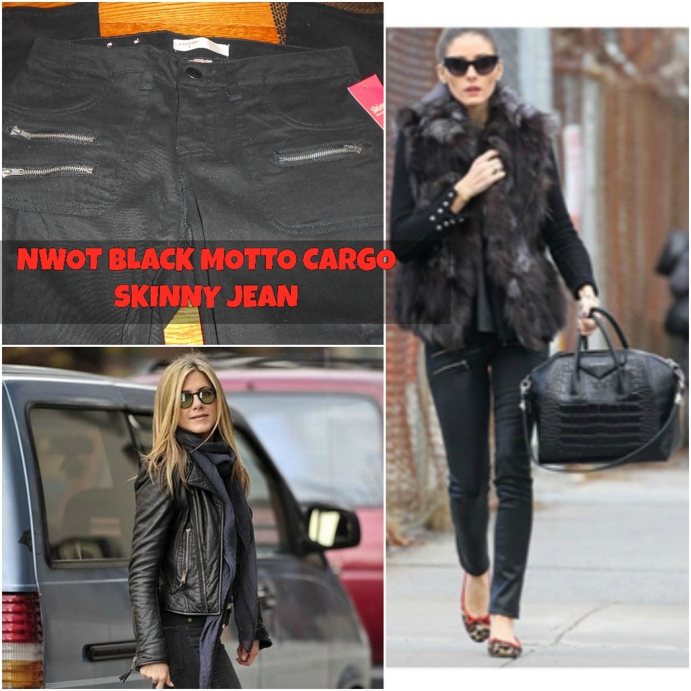 NWOT BLACK MOTTO CARGO SKINNY JEAN SZ. 9 JUNIORS